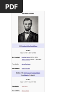 Abraham Lincoln: President of The United States