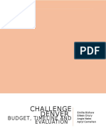 Jms 481 Budget Timeline and Evaluation