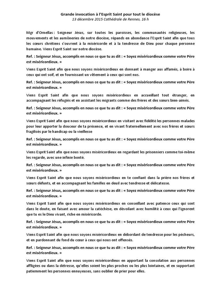 Grande Invocation PDF SaintEsprit Doctrines et croyances religieuses
