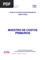 Maestro Costos Unitarios Primarios Fise PDF