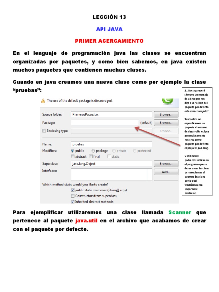 Lección 13 Paquetes Importación De Clases Pertenecientes A Un Paquete
