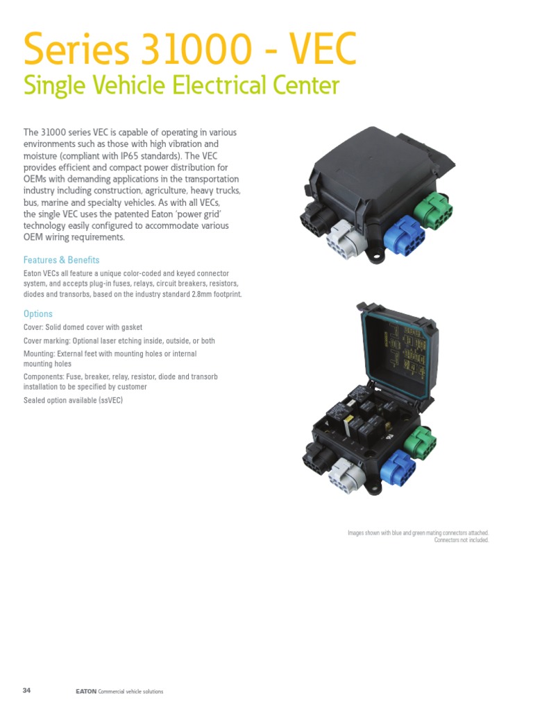 Single Vehicle Electrical Center (VEC) PDF Electrical Connector