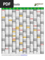 Calendario 2017 Maranhão