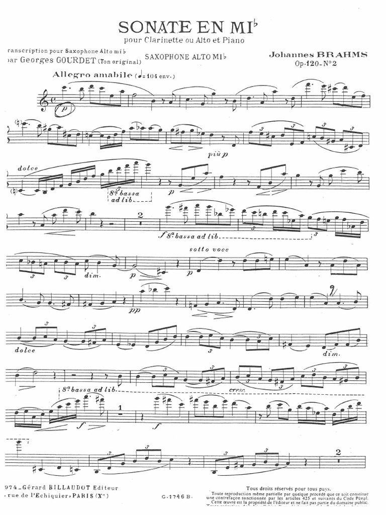 Brahms Sonate No.2 - Eb | PDF