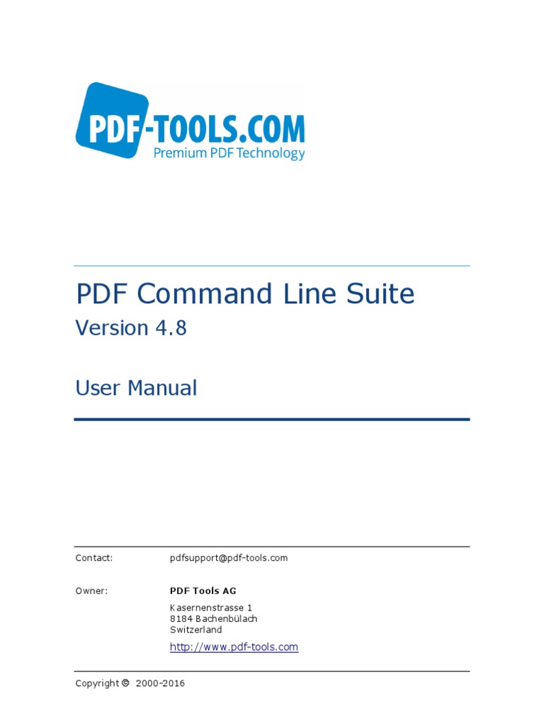 PDF Command Line Suite: User Manual | PDF | Art | Computers