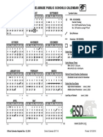 District Calendar For 2017 18 School Year