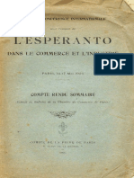 L'Espéranto Dans de Le Commerce Et l'Industrie - Chambre de Commerce de Paris 1925