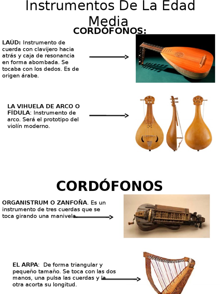 Instrumentos de La Edad Media | PDF | Instrumentos de cuerda | Flauta