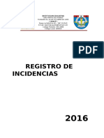 Registro de Incidencias