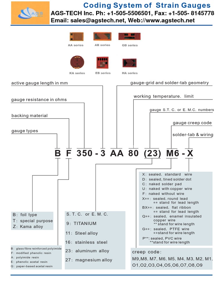 Strain Gauge Coding System Overview | PDF | Materials Science | Manmade ...