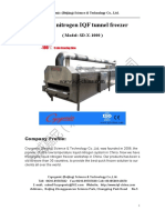 Iqf Tunnel Freezer, 1000kg Per Hour Capacity