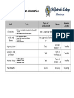 Year10 Science Course Information For Students 2017