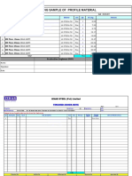 Testing Sample of Profile Material: Date:30.03.2017