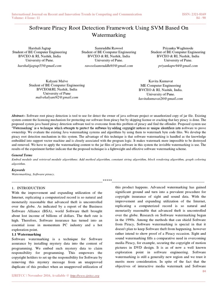 Summary of software piracy image