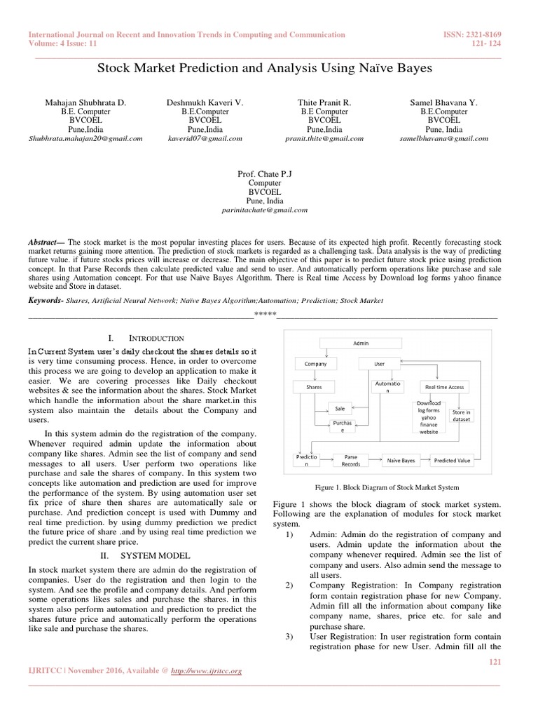 Stock prediction model picture