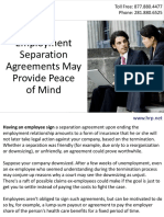 Employment Separation Agreements May Provide Peace of Mind