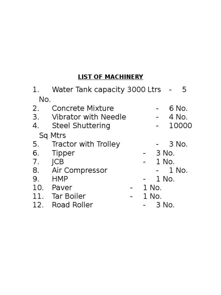List of Machiner1 | PDF