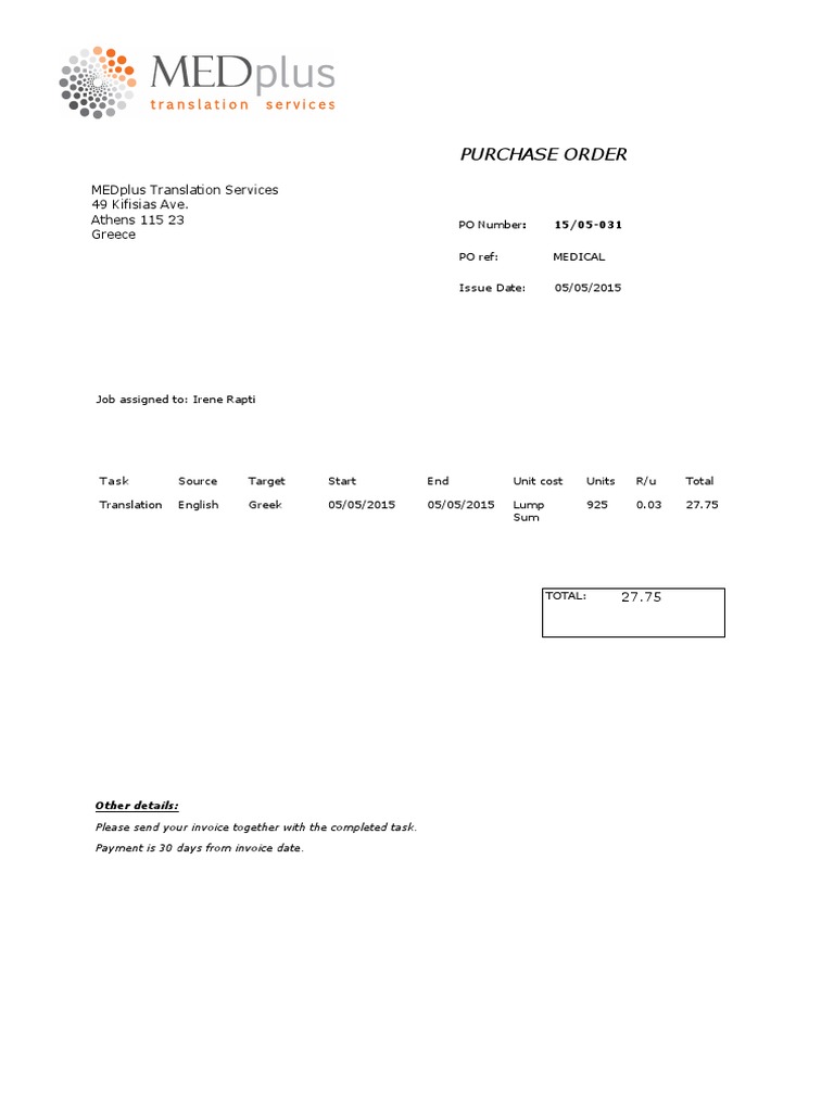 Ordering Translation Services at MEDplus | PDF