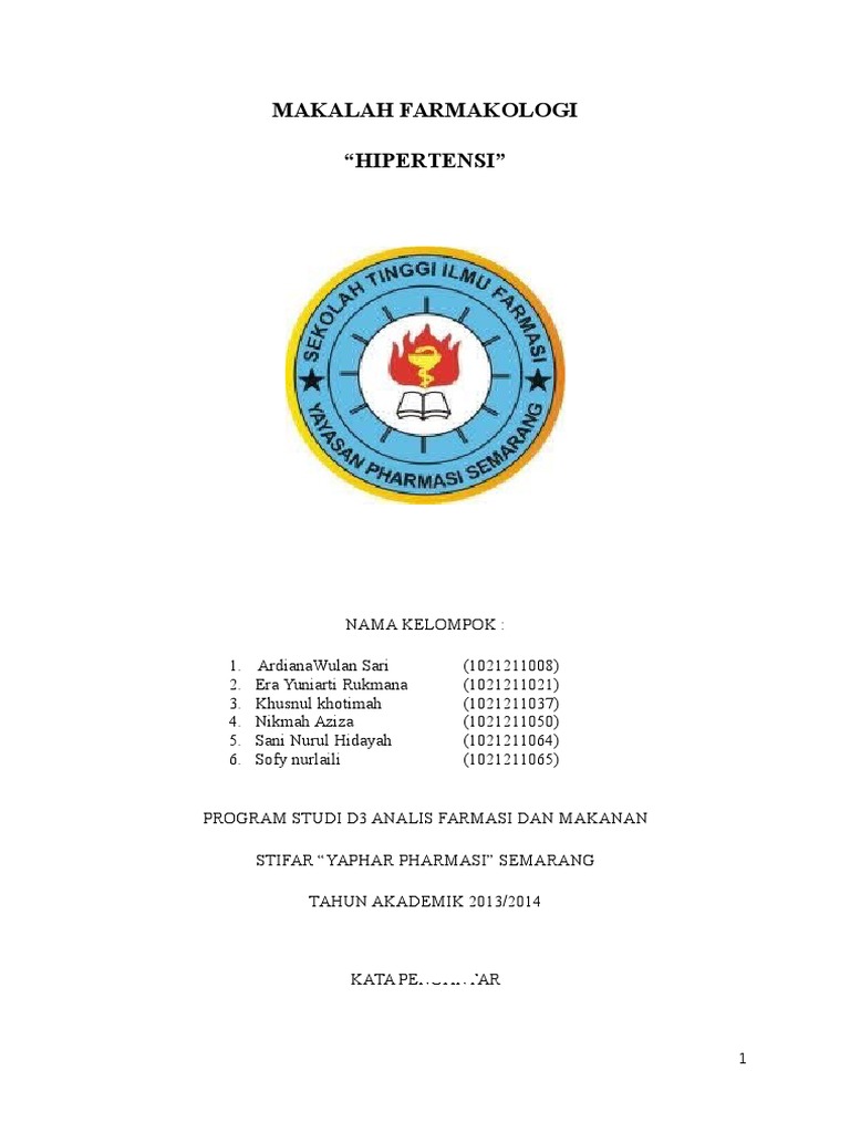 Farmakologi Hipertensi Lyrawatis Weblog