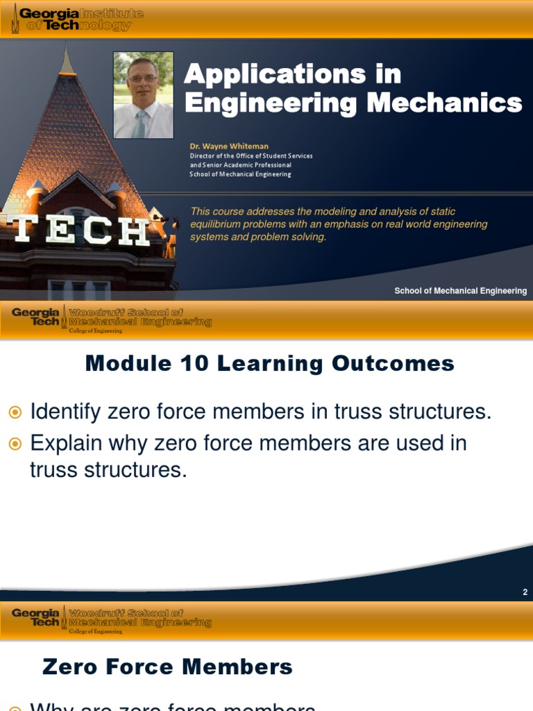 10 Applications in Engineering Mechanics PDF | PDF | Truss | Engineering
