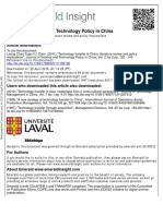 Technology Transfer in China - Literature Review and Policy Implications