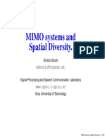 MIMO Systems and Spatial Diversity.: Dshutin@tugraz - at