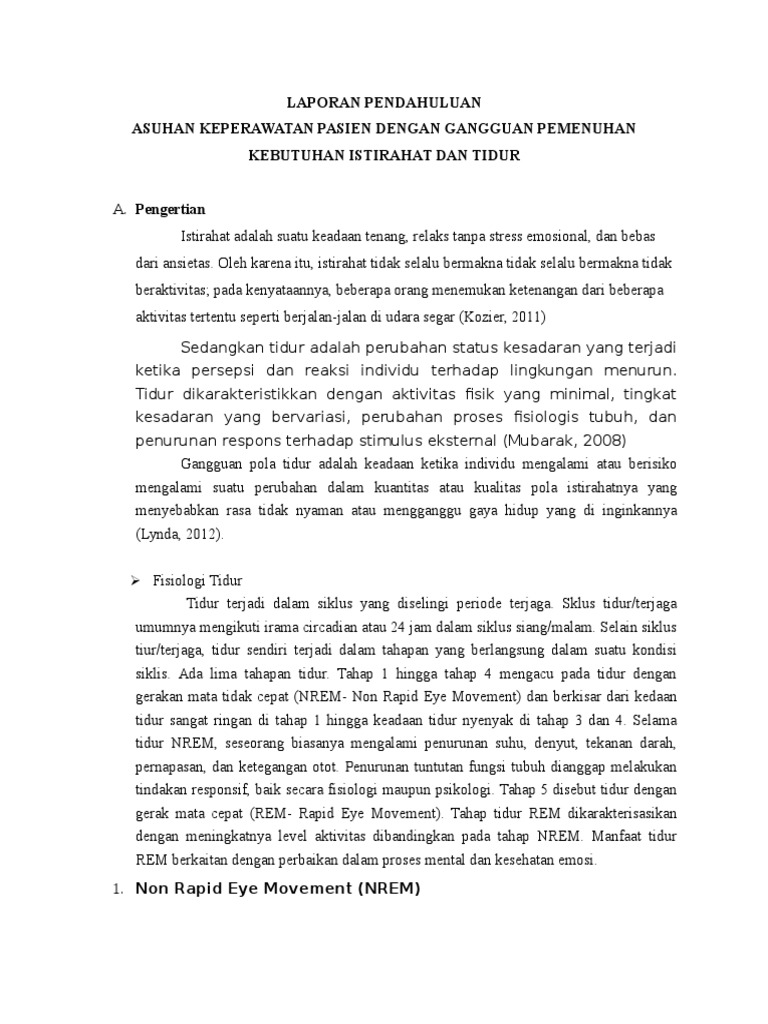 Laporan Pendahuluan Asuhan Keperawatan Pasien Dengan Laporan Pendahuluan Asuhan Keperawatan Pasien Dengan