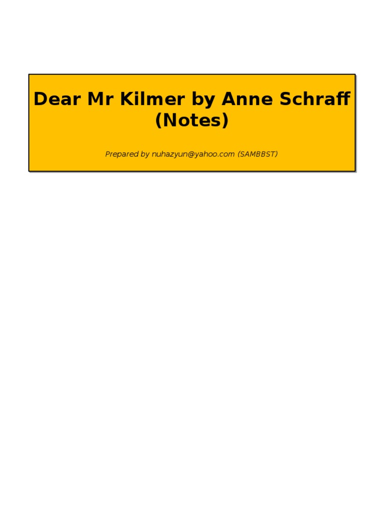 Dear mr kilmer important event essay 06 picture