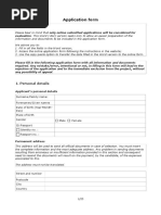 Application Form en