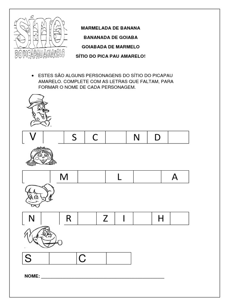 AtividadesdoSítiodopicapauamarelo.pdf Ficção e literatura