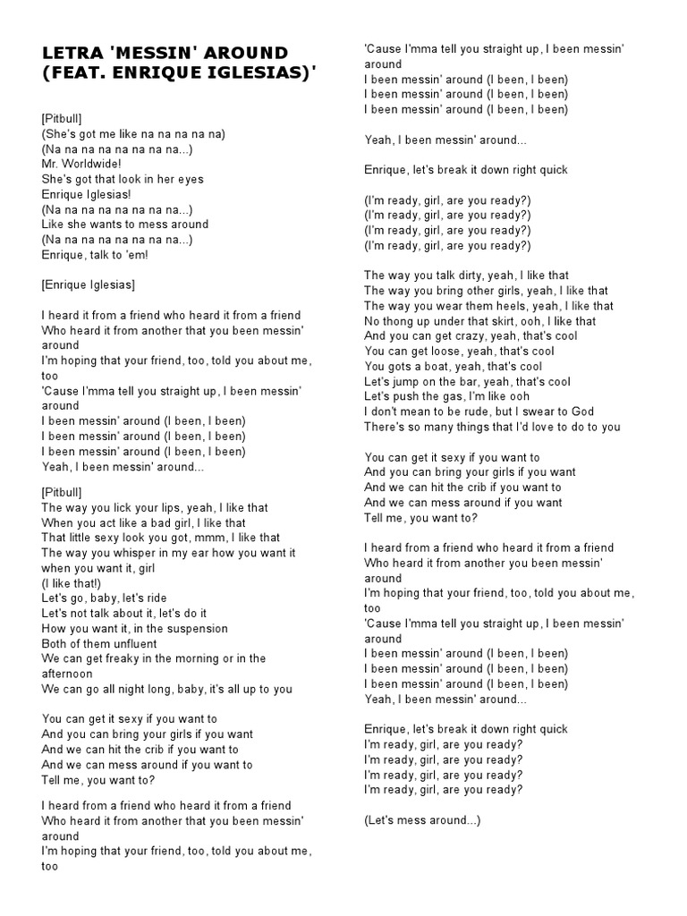 Messin' Around Lyrics Overview | PDF | Spanish Language Music