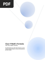 CBSE Maths Formula Class9