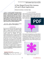 Novel Design of Star-Shaped Fractal Slot Antenna For WLAN and X-Band Applications