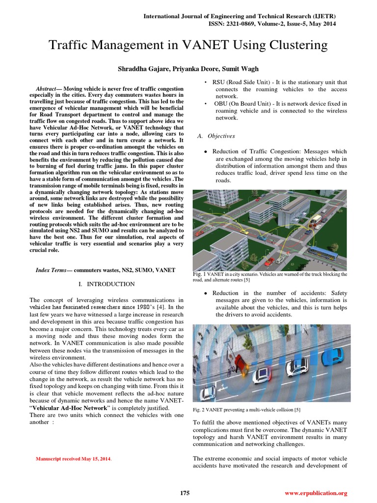 Traffic Management in VANET Using Clustering: Shraddha Gajare, Priyanka ...