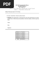 WWW: Jingli/teach Email: Jingli@ece - Lehigh.edu: ECE 342 Communication Theory Fall 2005, Midterm 1