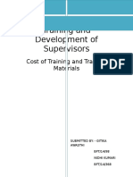 Training and Development of Supervisors