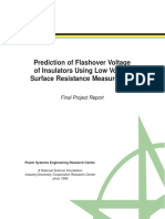 Prediction of Flashover Voltage of Insulators Using Low Voltage Surface Resistance Measurement