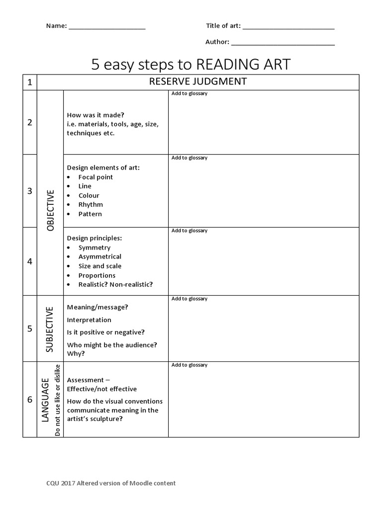 5 Easy Steps To Reading Art PDF Semiotics Epistemology