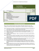 Basic Instructions For A Simple Income Statement