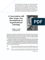 A Conversation With Peter Senge, New Developments in Organizational Learning PDF