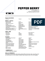 Pepper Berry: Film & Television