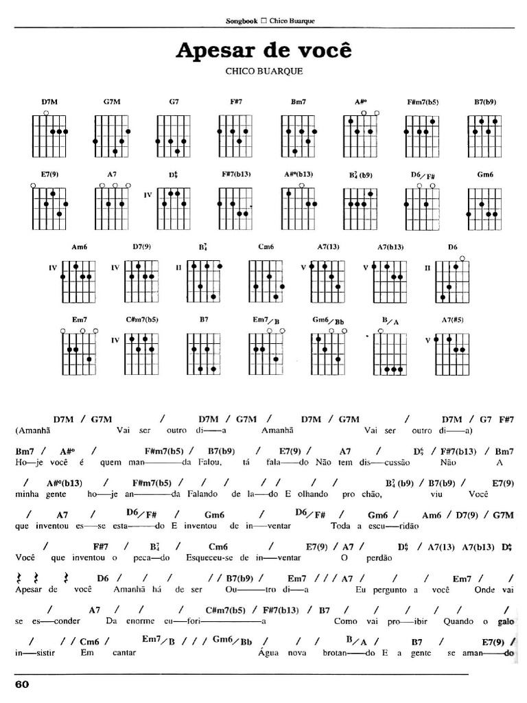 Apesar de Você - Songbook - Chico Buarque Vol. 1 | PDF