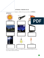 Actividad Fuentes de Luz