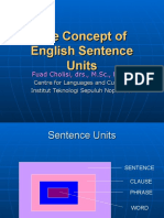 The Concept of English Sentence Units