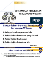 Determinan Perubahan Keruangan Wilayah