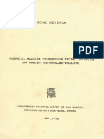 1978 Dieterich Sobre El Modo de Produccion Entre Los Incas