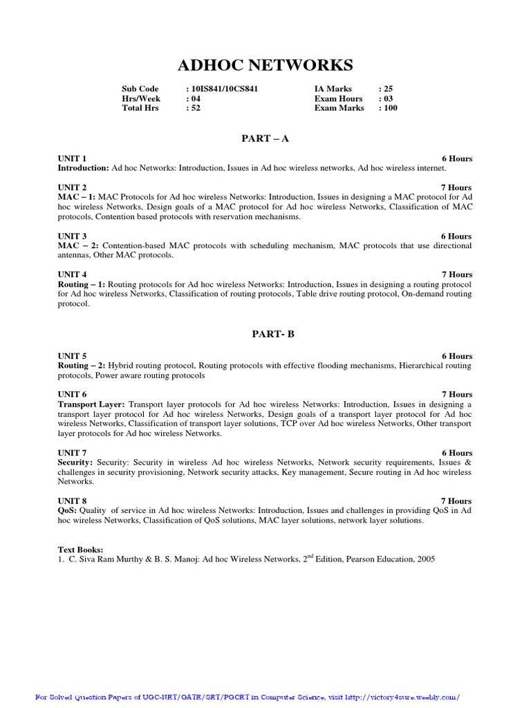 Ad Hoc Wireless Networks Overview | PDF | Wireless Ad Hoc Network ...