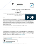 Toxicity and Stability of Sodium Cyanide in Fresh Water Fish Nile Tilapia