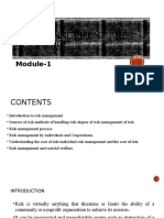 Risk Management and Insurance: Module-1