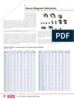 Ndfeb Neodymium Iron Boron-Standard Ndfeb Range Datasheet Rev1 PDF